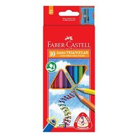 Faber Castell Junior Triangular Colour Pencils, 10 Pcs