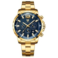 Michael Bans Aurious Premium Chronograph Watch, Gold & Blue