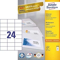 Avery Multipurpose Labels with A4 Sheets, 3474