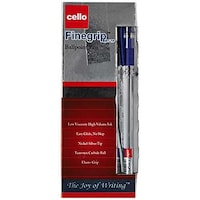 Cello Finegrip Ball Pen 0.7mm, Blue - Box of 12 Pcs