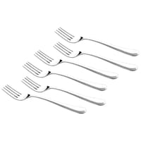 Picture of Parage Stainless Steel Dinner Fork with Round Edge, Set of 6, Silver