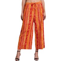 Picture of Mryga Women's Block Printed Cotton Palazzo Pant, Red, Large