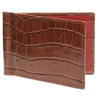 Leather Plus Leather Money Clips, 8x11 cm, Brown