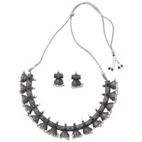 Mryga Elegant Tribal Short Necklace and Earrings Set, SB787766, Multicolor