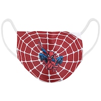 Ramanta Spiderman Printed Face Mask, 2 Layer, RS0387622, Red & White