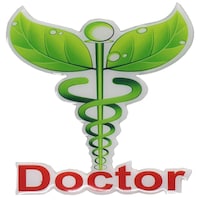 Picture of Ramanta Doctor Sign Sticker and Decal, Universal Car, Green & Red
