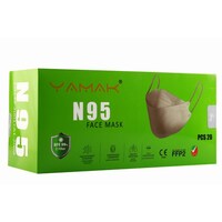 YAMAK N95 Disposable Face Mask, Grey