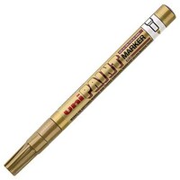 Mitsubishi Uniball Paint Marker Bullet Tip, Gold, Pack of 12