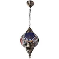 Picture of Afast Hand Decorative Pendant Glass Hanging Ceiling Lamp, AFST743299, 15 x 80cm, Multicolour, Pack of 1