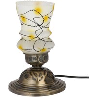 Picture of Afast Decorative Glass Table Lamp, AFST742048, 14 x 20cm, White, Yellow & Black, Pack of 1