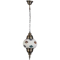 Picture of Afast Hand Decorative Pendant Glass Hanging Ceiling Lamp, AFST743297, 15 x 80cm, Multicolour, Pack of 1