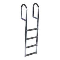 Amit Quality Wide Step Aluminium Hook Ladder, Silver