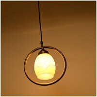 Picture of Afast Decorative Round Ceiling Light with Glass Shade, AFST800656, 22.5 x 102.5cm, White & Yellow