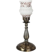 Picture of Afast Decorative Glass Table Lamp, AFST742135, 18.2 x 55cm, White & Brown