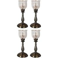 Picture of Afast Decorative Glass Table Lamp, AFST742138, 18.2 x 52cm, White & Gold