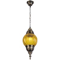 Picture of Afast Hand Decorative Pendant Glass Hanging Ceiling Lamp, AFST743300, 15 x 80cm, Yellow, Pack of 1