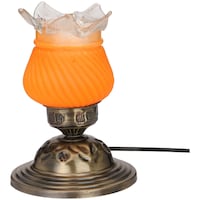 Picture of Afast Decorative Glass Table Lamp, AFST742026, 14 x 25cm, Orange, Pack of 1
