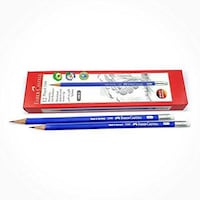 Picture of Faber-Castell Graphite Pencil Hb with Eraser Tip, 12 Pcs, 1144