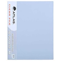 Atlas File Presentation Book, Blue, A4, 40 Pockets