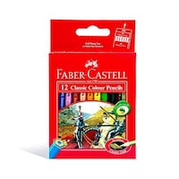 Picture of Faber-Castell Classic Colour Pencils Half-Size, 12 Pcs