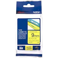 Brother P-Touch Label Tape, Tze-621, 9mm X 8M, Black on Yellow