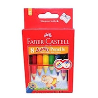 Picture of Faber-Castell Jumbo Colour Pencils, 8 Pcs