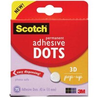 3M Scotch Permanent Adhesive Dots-3D Pop-Up, Transparant
