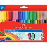 Faber-Castell Connector Felt Pen, F155520, 20 Pcs