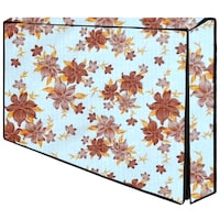 Picture of Aavya Unique Fashion PVC Floral Design TV Monitor Cover, Blue & Brown