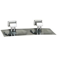 Eye Berry Stainless Steel Bathroom Soap Stand, Silver