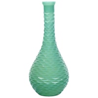 Picture of R S Light Surahi Shape Glass Artificial Flower Vase, Light Green, 16 x 16cm
