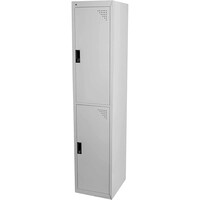 R Store Two Door Steel Cabinet Locker, Grey
