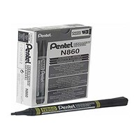 Pentel Chisel Permanent Marker, N860, Pack of 12, Black