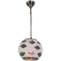 Picture of Afast Decorative Pendant Hanging Globe Ceiling Lamp, AFST743310, 20 x 75cm, Multicolour, Pack of 1
