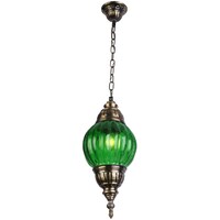 Picture of Afast Hand Decorative Pendant Glass Hanging Ceiling Lamp, AFST743301, 15 x 80cm, Green, Pack of 1