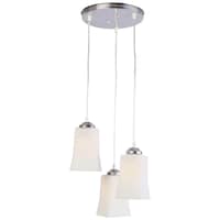 Picture of Afast Decorative 3 in 1 Glass Hanging Ceiling Lamp, AFST742984, 30 x 80cm, White, Pack of 1