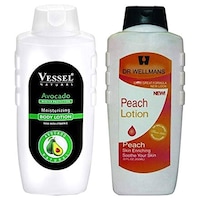 Picture of Buymoor Avocado and Peach Body Lotion, Pack of 2, 650ml