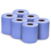 Picture of C&H Maxi Pull Hand Towel Centre Feed Roll, Blue, Pack of 6