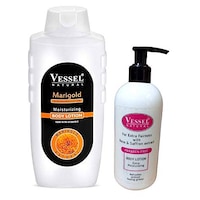 Picture of Buymoor Marigold and Rose Winter Body Lotion, Pack of 2, 650ml+300ml
