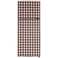 Aavya Unique Fashion PVC Double Door Refrigerator Cover, Brown & White
