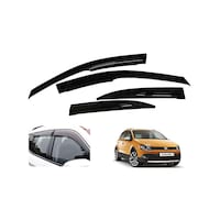 Picture of Auto Pearl ABS Plastic Car Rain Guards for Volkswagen Polo Cross, AUTP763654, 4Packs, Black