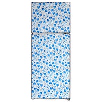 Picture of Aavya Unique Fashion PVC Double Door Refrigerator Cover, Blue & White