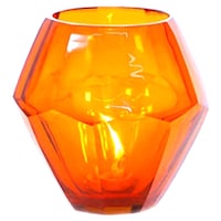 R S Light Tea Light Holder, Orange, 17 x 10cm