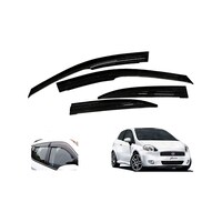 Auto Pearl ABS Plastic Car Rain Guards for Fiat Grand Punto, AUTP763658, 4Packs, Black