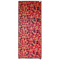 Picture of Aavya Unique Fashion Printed Design Double Door Refrigerator Cover, Red, Black & Golden