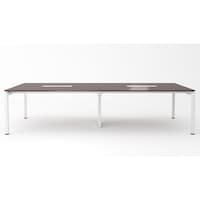 Mobica Train Collection Operative Meeting Table, Dark Walnut, 280 cm
