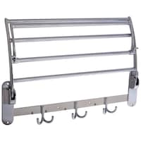 Picture of Eye Berry Stainless Steel Folding Towel Rack, Silver