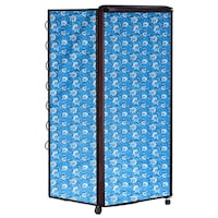 Picture of Aavya Unique Fashion PVC Floral Design Refrigerator Cover, Blue & White & Black