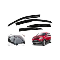 Picture of Auto Pearl ABS Plastic Car Rain Guards for Mahindra Nuvo Sport, AUTP763649, 4Packs, Black