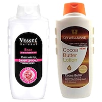 Picture of Buymoor Rose and Cocoa Butter Body Lotion, Pack of 2, 650 ml